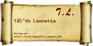 Tóth Leonetta névjegykártya